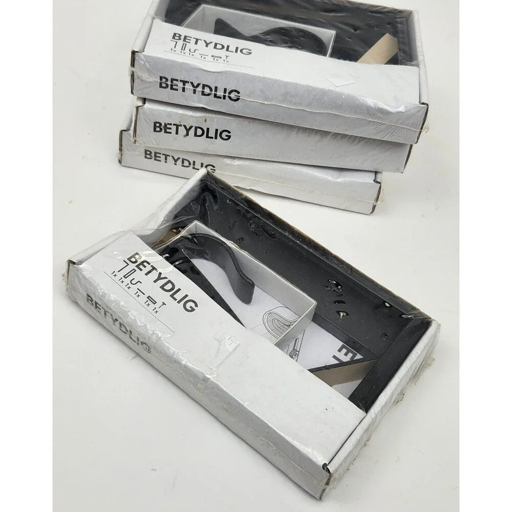 Set of 4 IKEA Betydlig Curtain Rod Holders Brackets Black 602.172.28